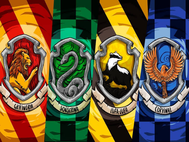 Puzzle das casas de Hogwarts de Harry Potter. puzzle